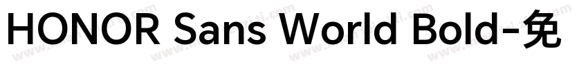 HONOR Sans World Bold字体转换